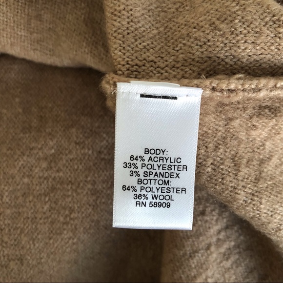 Gianni Bini Tan Boat Neck Ruffle Sweater Medium - Picture 5 of 6